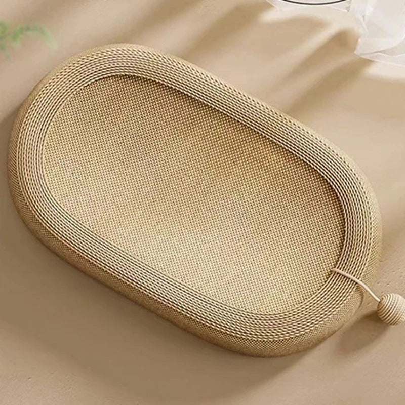Oval Sisal Cat Scratching Bed | Lounge & Play Bed for Indoor Cats UK