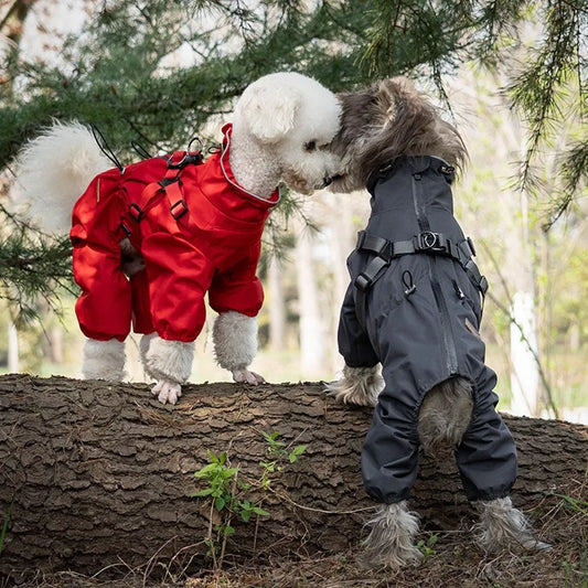 Waterproof Dog Raincoat with Harness | Reflective & Adjustable Dog Jacket