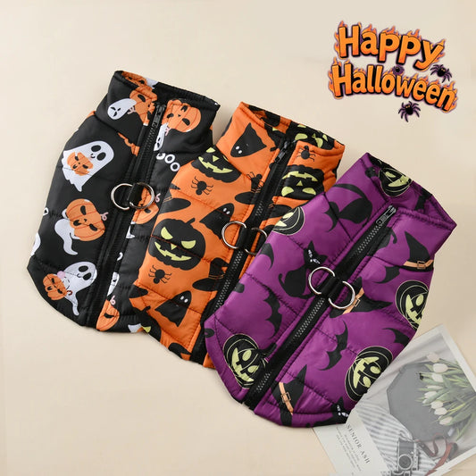 Halloween Dog Jacket | Waterproof Pumpkin Coat