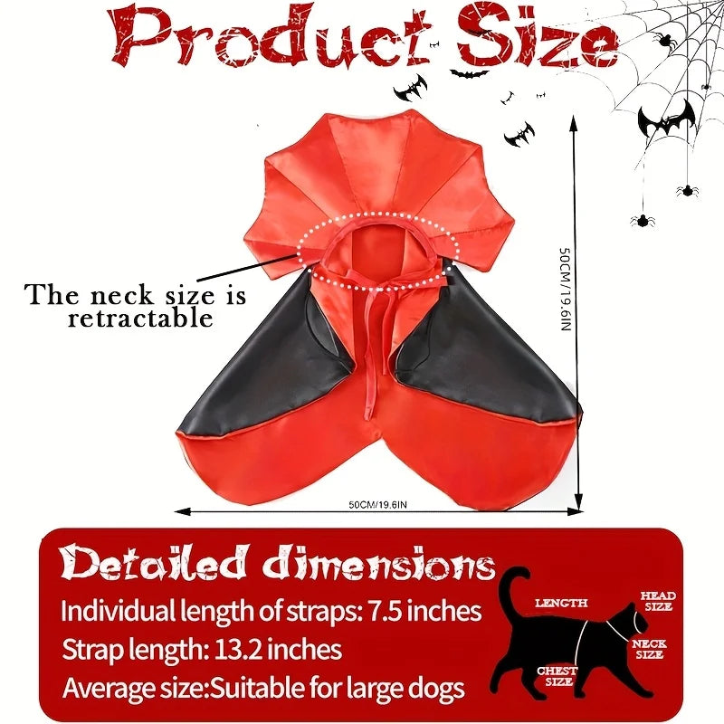 Vampire Pet Cape | Halloween Costume for Dogs & Cats UK