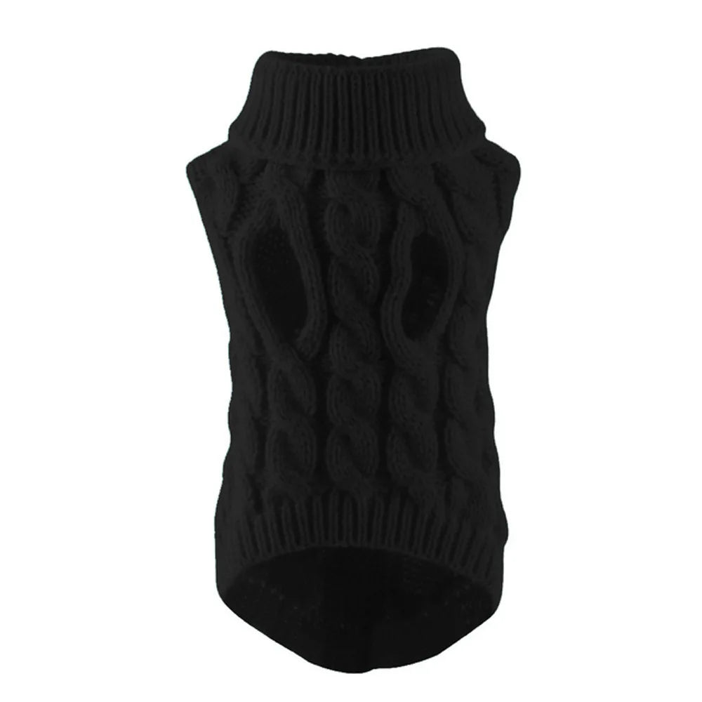 Knitted Dog Sweater – Classic Cable Knit Winter Jumper for Small Dogs & Cats