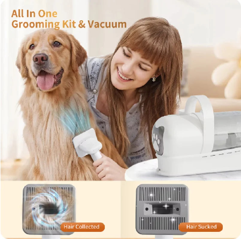 7-in-1 Pet Grooming Kit | Vacuum, Dryer & Trimmer